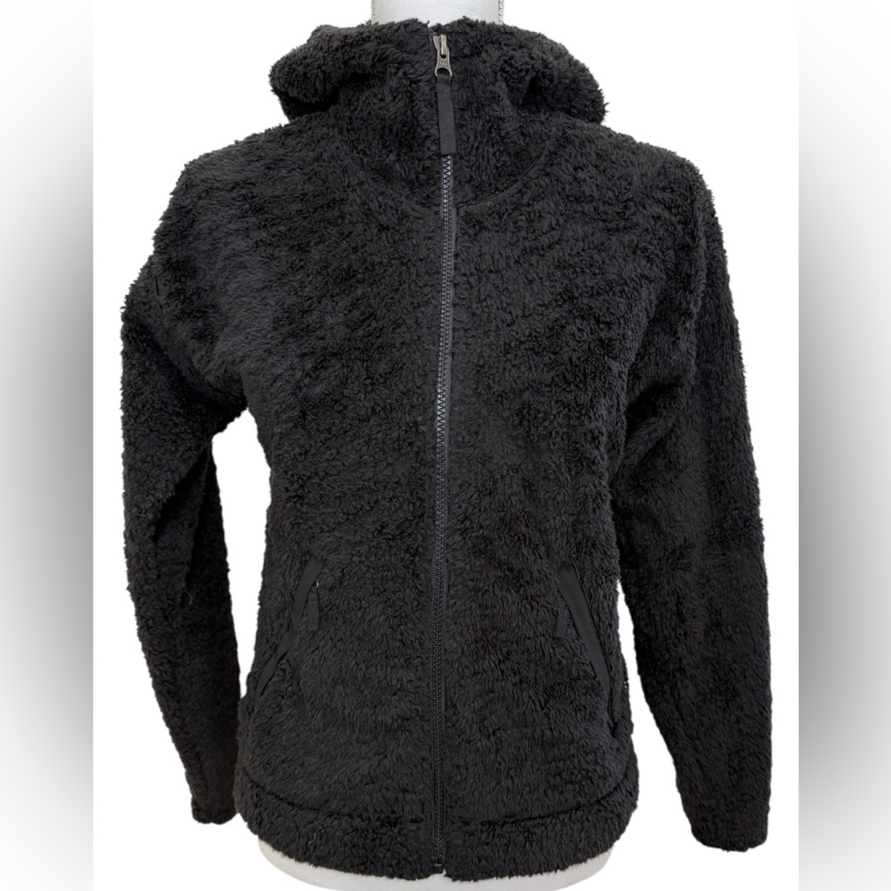 North Face Black Fleece Hooded Jacket size XSP
